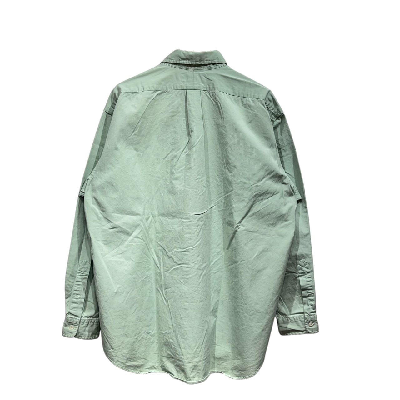 POLO RALPH LAUREN ポロ ラルフローレン 長袖無地シャツ L コットン GREEN / 緑 - 画像 (4)
