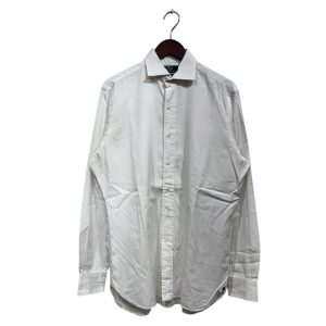 POLO RALPH LAUREN ポロ ラルフローレン 長袖無地シャツ XL コットン WHITE / 白