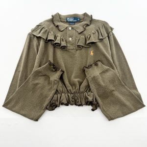 リメイク長袖ポロシャツ