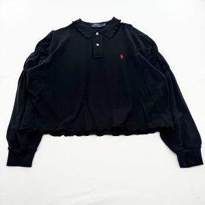 リメイク長袖メローポロシャツ