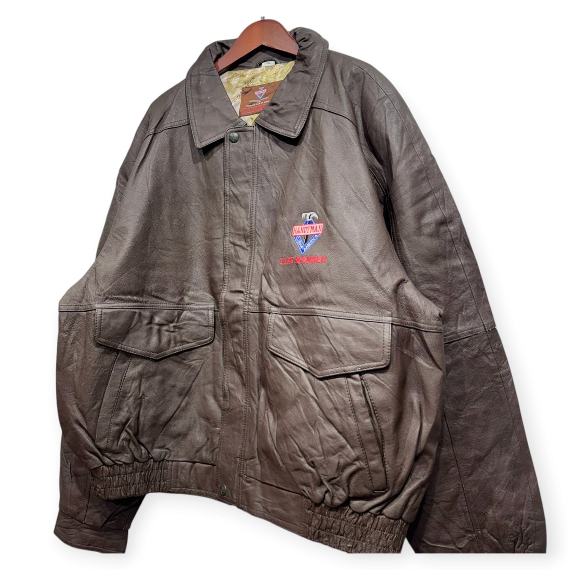 Handyman Club of Amerca ハンディマン・クラブ・オブ・アメリカ レザージャケット XXL レザー BROWN / 茶 - 画像 (2)