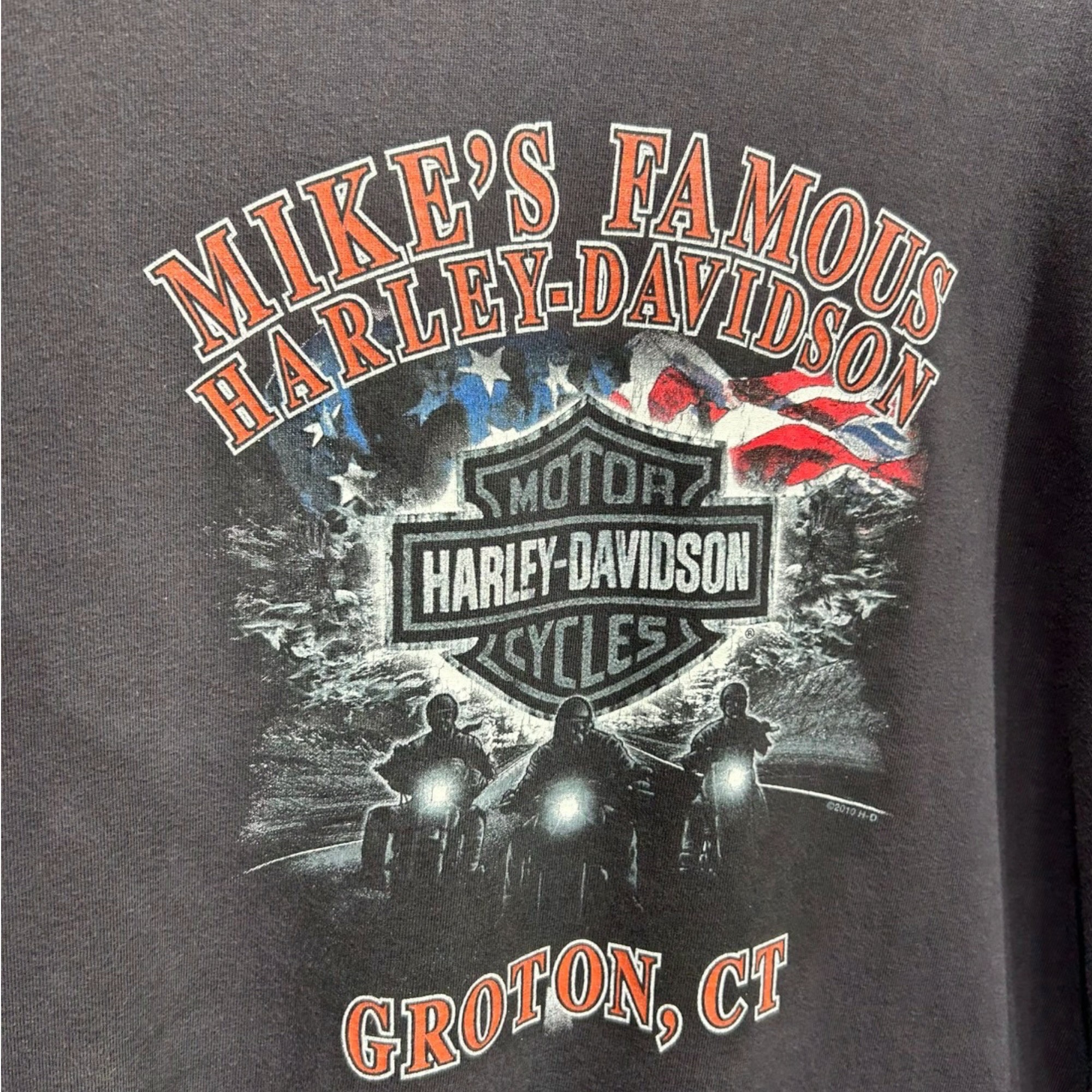 Harley-Davidson ハーレーダビッドソン 長袖デザインTシャツ XL コットン BLACK / 黒 - 画像 (6)