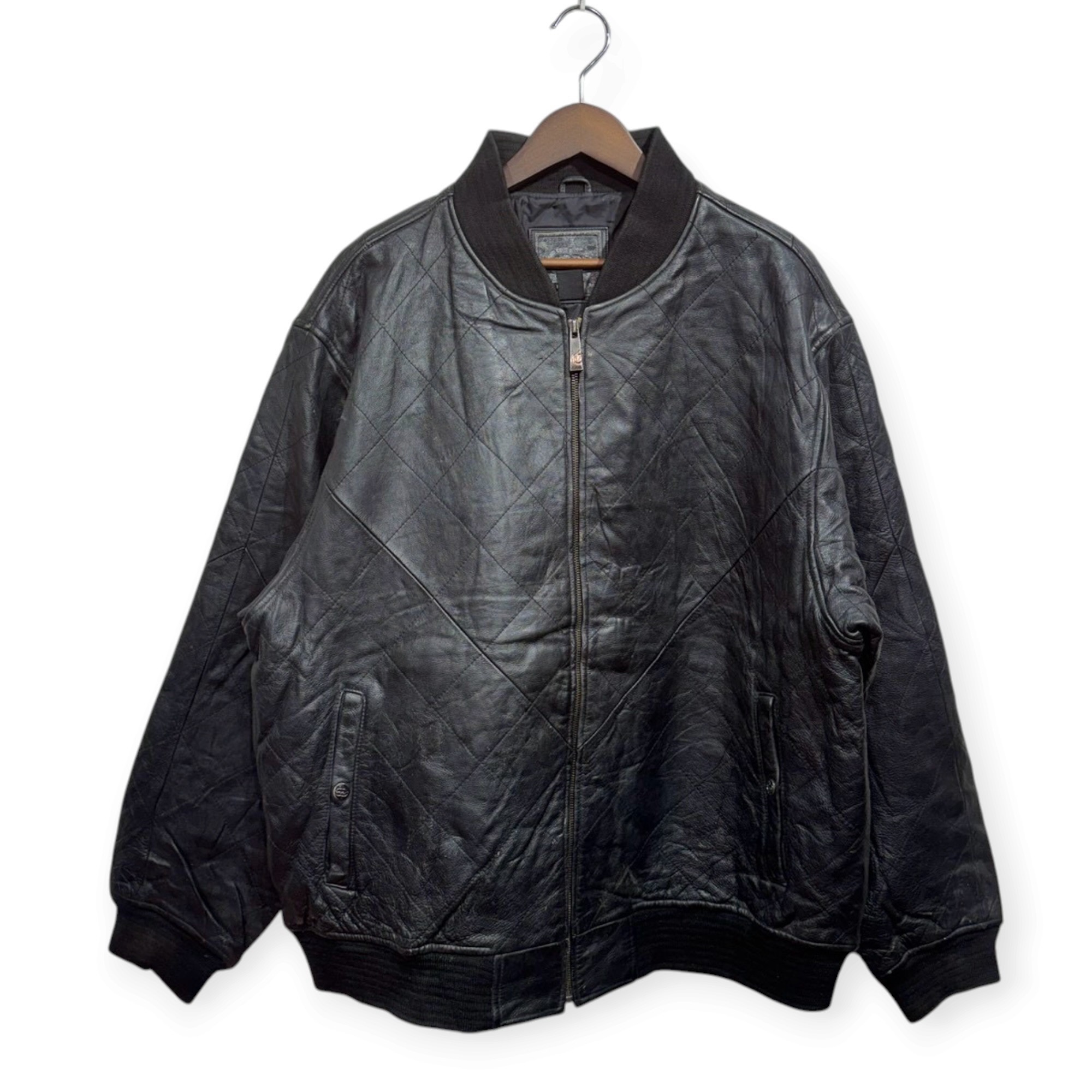 Ecko Unltd エコー レザージャケット XL レザー100% BLACK / 黒