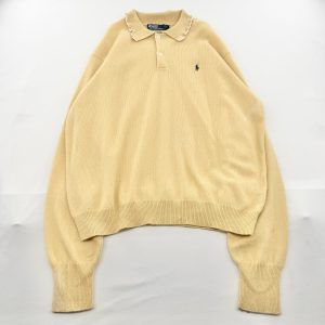 リメイクスワロカラーポロニット