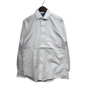 POLO RALPH LAUREN ポロ ラルフローレン 長袖無地シャツ L コットン WHITE / 白