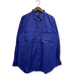 POLO RALPH LAUREN ポロ ラルフローレン 無地シャツ L コットン100% BLUE / 青