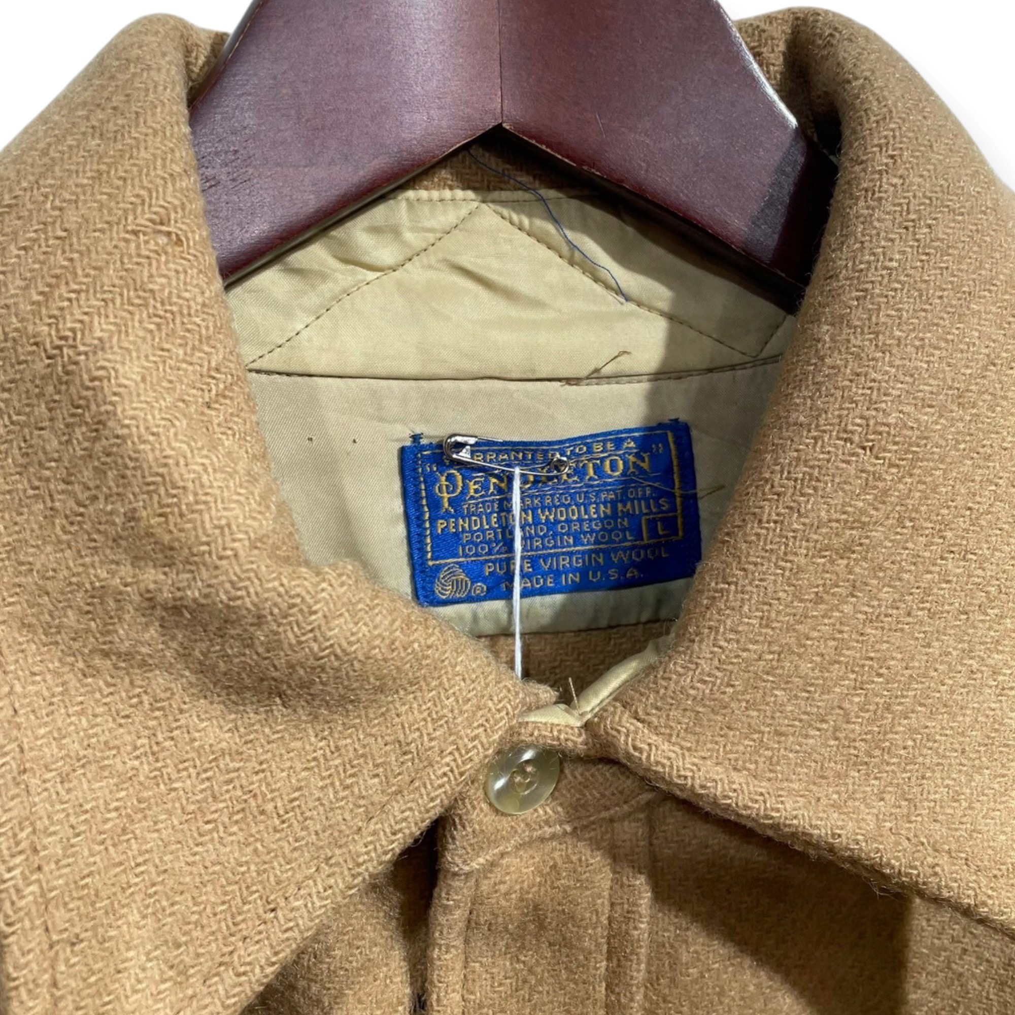 PENDLETON ペンドルトン 長袖ウールシャツ L バージンウール100% BROWN / 茶 - 画像 (2)