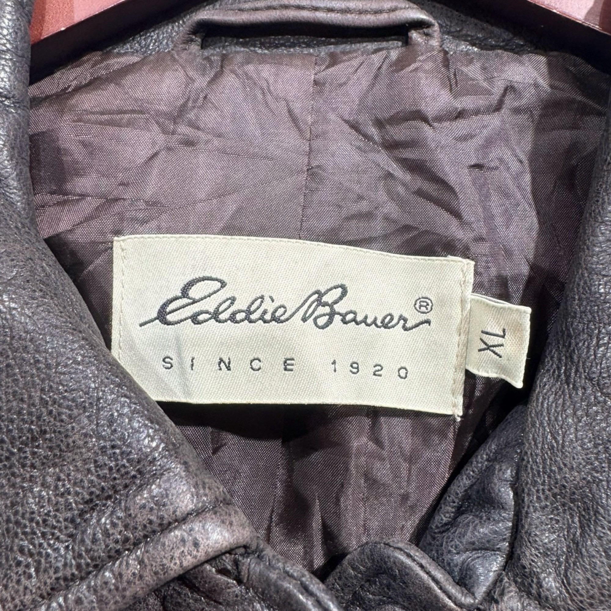 Eddie Bauer エディーバウアー レザージャケット XL レザー BROWN / 茶 - 画像 (3)