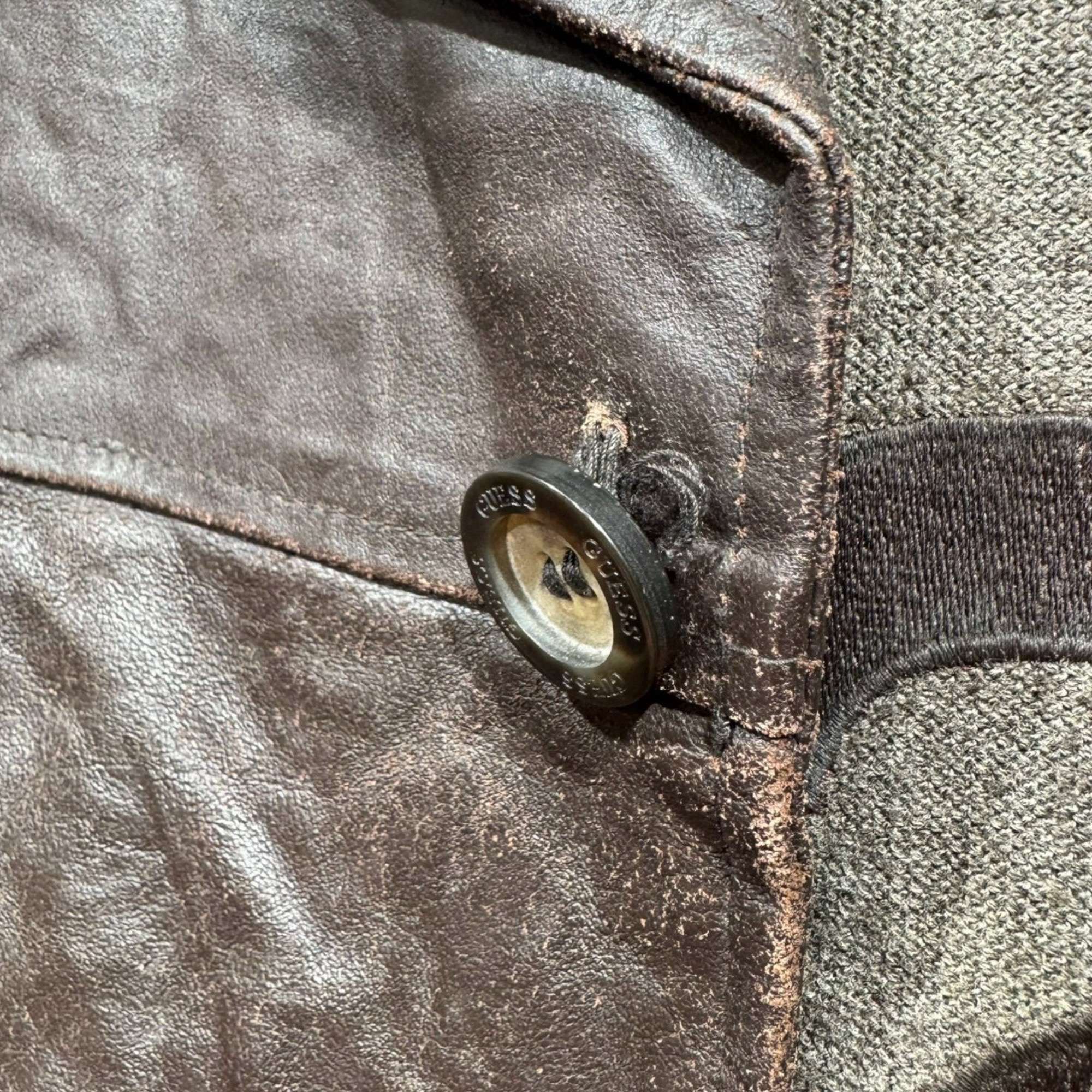 Guess ゲス レザージャケット XL レザー BROWN / 茶 - 画像 (5)