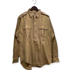 POLO RALPH LAUREN ポロ ラルフローレン 長袖無地シャツ L コットン100% BEIGE / ベージュ