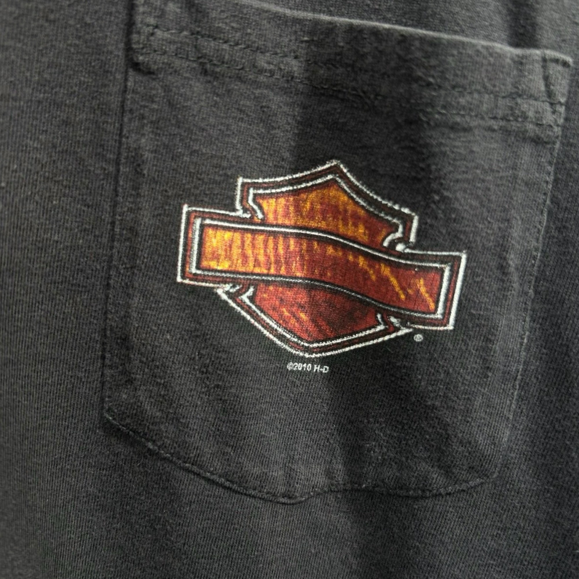 Harley-Davidson ハーレーダビッドソン 長袖デザインTシャツ XL コットン BLACK / 黒 - 画像 (3)