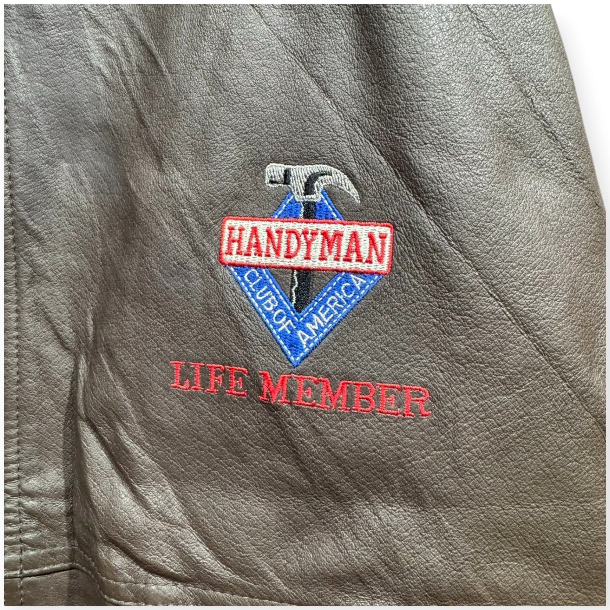Handyman Club of Amerca ハンディマン・クラブ・オブ・アメリカ レザージャケット XXL レザー BROWN / 茶 - 画像 (3)