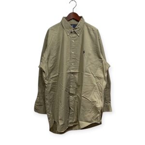 POLO RALPH LAUREN ポロ ラルフローレン 無地シャツ L コットン100% BEIGE / ベージュ