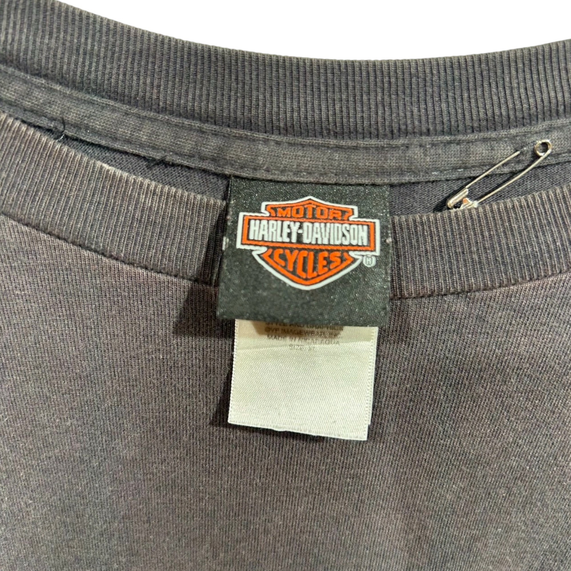 Harley-Davidson ハーレーダビッドソン 長袖デザインTシャツ XL コットン BLACK / 黒 - 画像 (2)