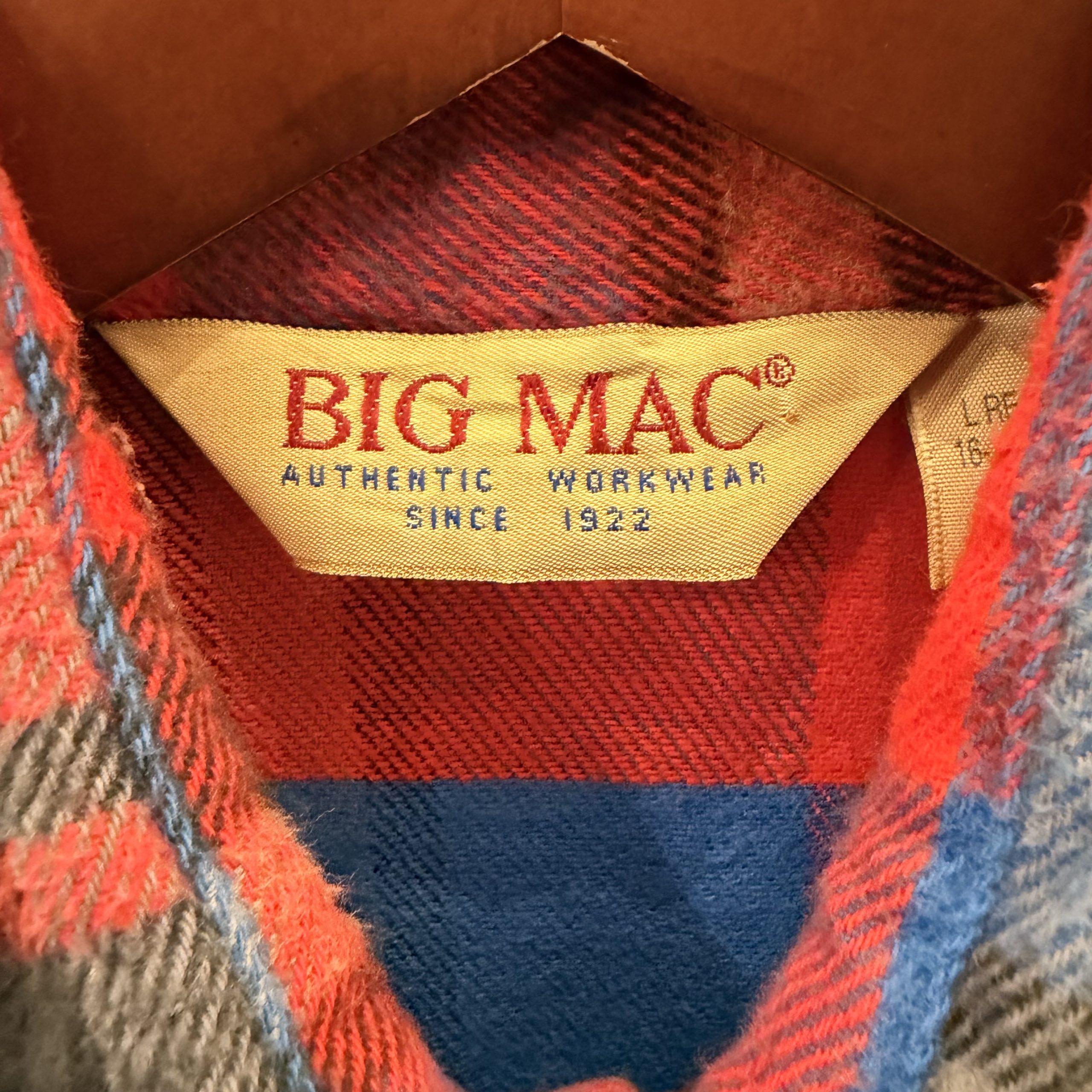 BIG MAC ビッグマック 長袖ネルシャツ L コットン RED / 赤 - 画像 (6)
