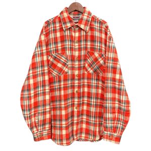BIG MAC ビッグマック 長袖ネルシャツ L コットン RED / 赤
