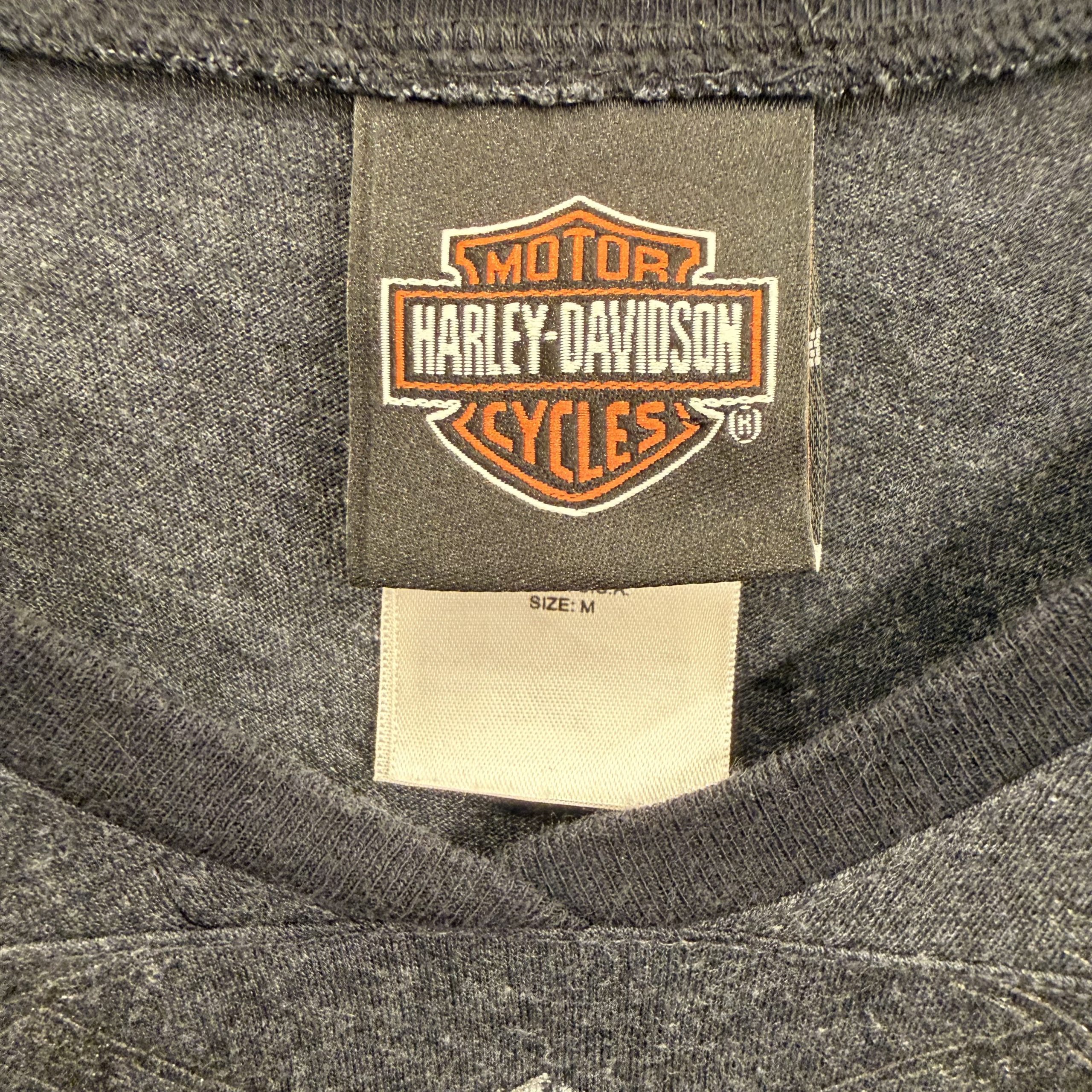 Harley-Davidson ハーレーダビッドソン 長袖モーターTシャツ M コットン50%、ポリエステル50% BLACK / 黒 - 画像 (7)