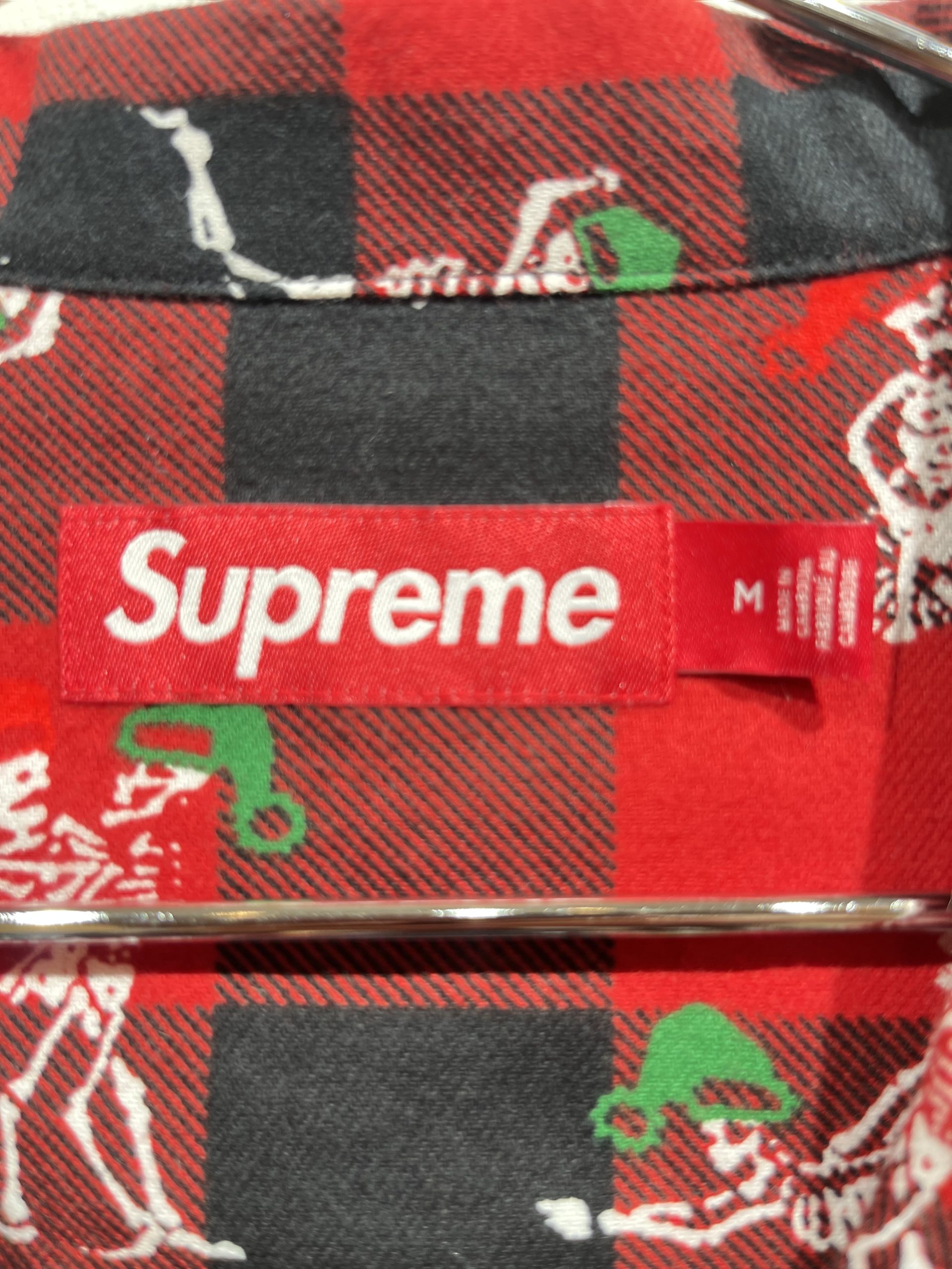 Supreme シュプリーム 柄シャツ M コットン100% RED / 赤 - 画像 (2)