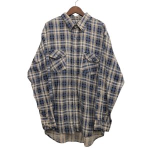 NONAME 長袖ネルシャツ XL コットン80%、ポリエステル20% BLUE / 青