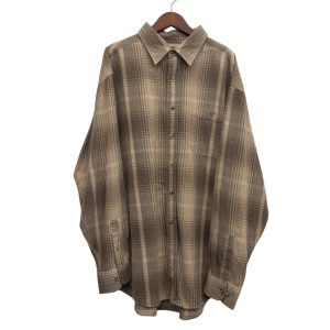 NONAME 長袖ネルシャツ XL コットン GRAY / グレー