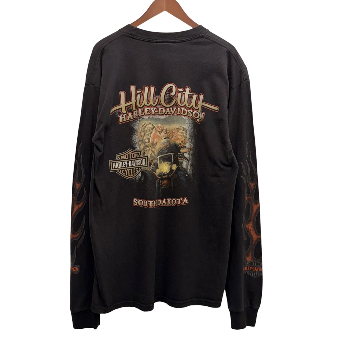 Harley-Davidson ハーレーダビッドソン 長袖モーターTシャツ コットン BLACK / 黒 - 画像 (6)