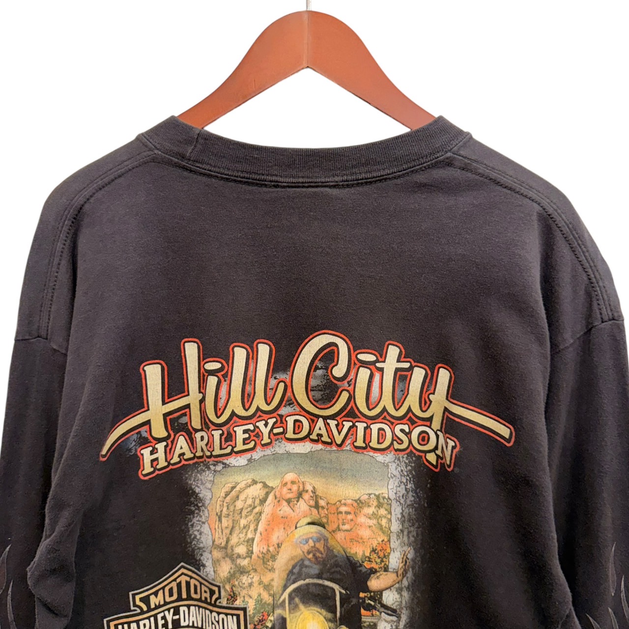 Harley-Davidson ハーレーダビッドソン 長袖モーターTシャツ コットン BLACK / 黒 - 画像 (7)