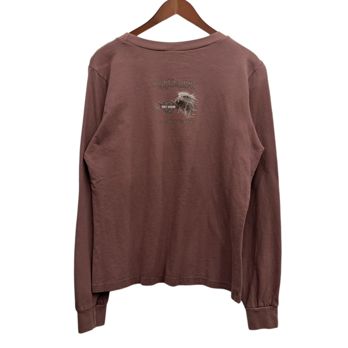 Harley-Davidson ハーレーダビッドソン 長袖モーターTシャツ M コットン PINK / ピンク - 画像 (5)
