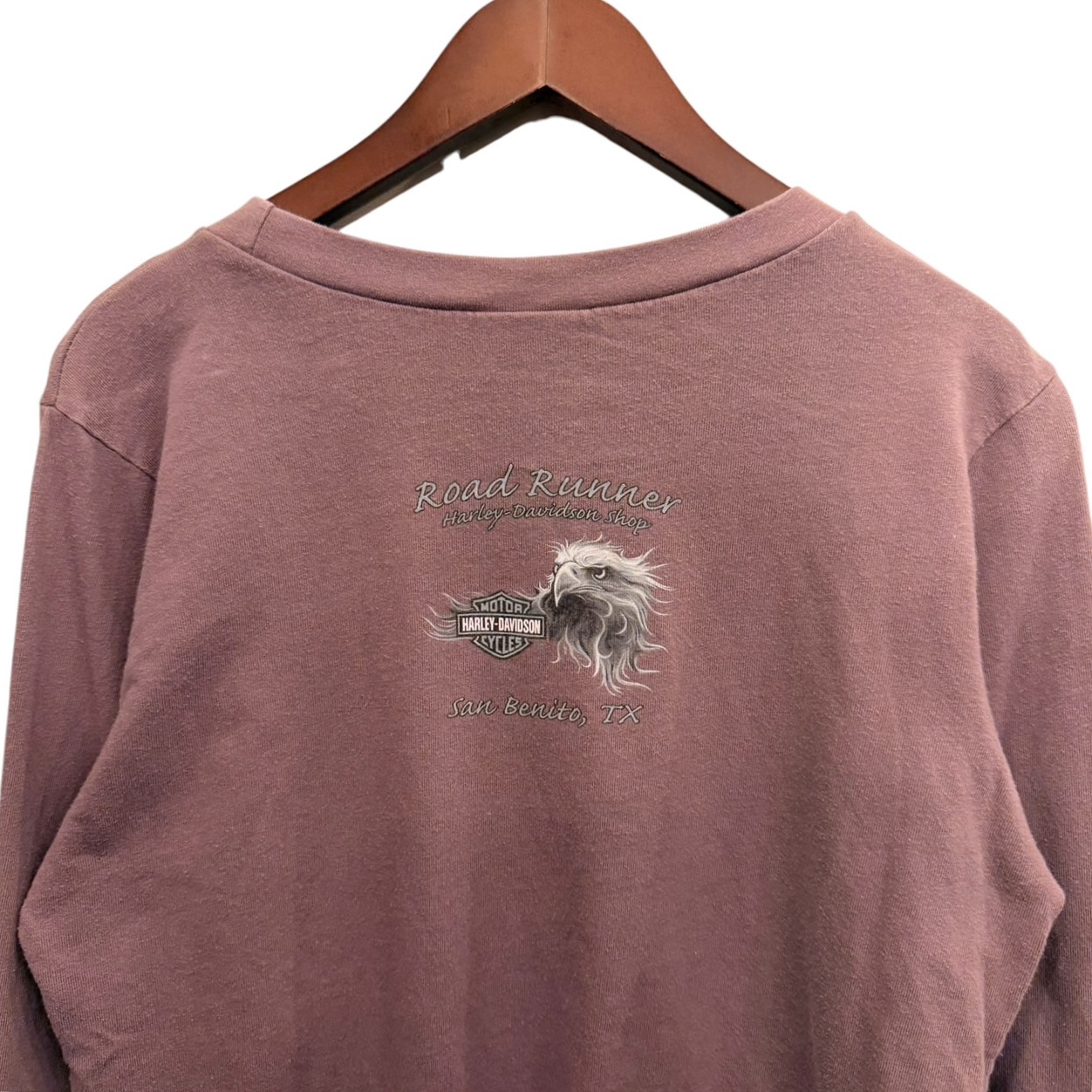 Harley-Davidson ハーレーダビッドソン 長袖モーターTシャツ M コットン PINK / ピンク - 画像 (6)