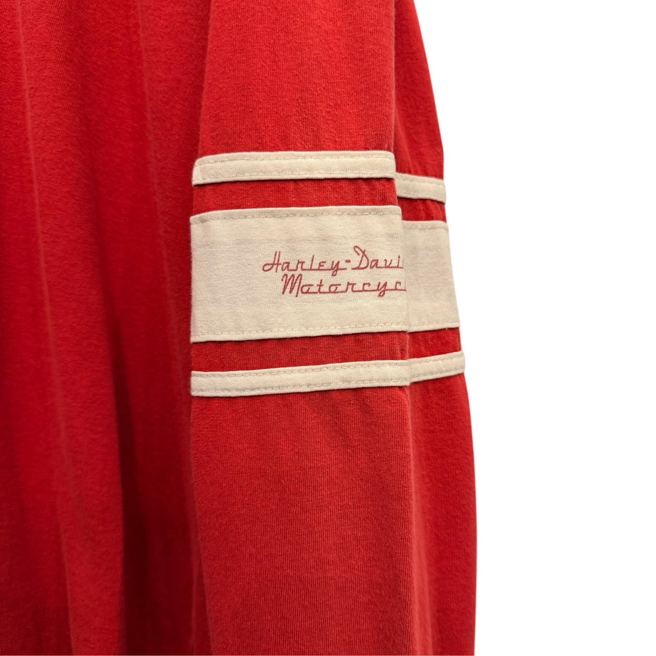 Harley-Davidson ハーレーダビッドソン 長袖モーターTシャツ XL コットン RED / 赤 - 画像 (3)