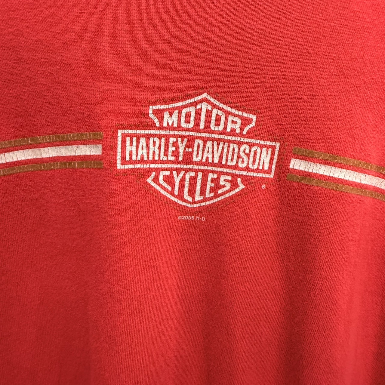 Harley-Davidson ハーレーダビッドソン 長袖モーターTシャツ XL コットン RED / 赤 - 画像 (4)