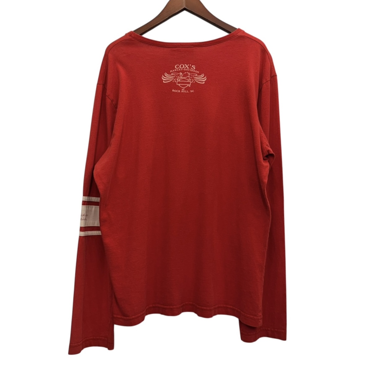 Harley-Davidson ハーレーダビッドソン 長袖モーターTシャツ XL コットン RED / 赤 - 画像 (5)