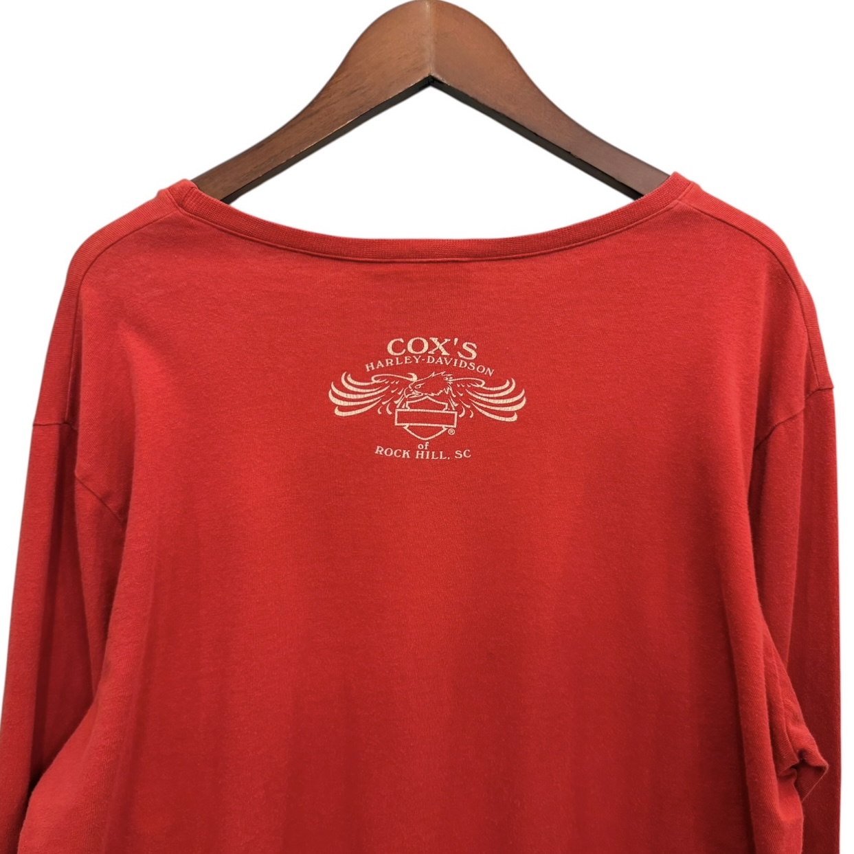 Harley-Davidson ハーレーダビッドソン 長袖モーターTシャツ XL コットン RED / 赤 - 画像 (6)