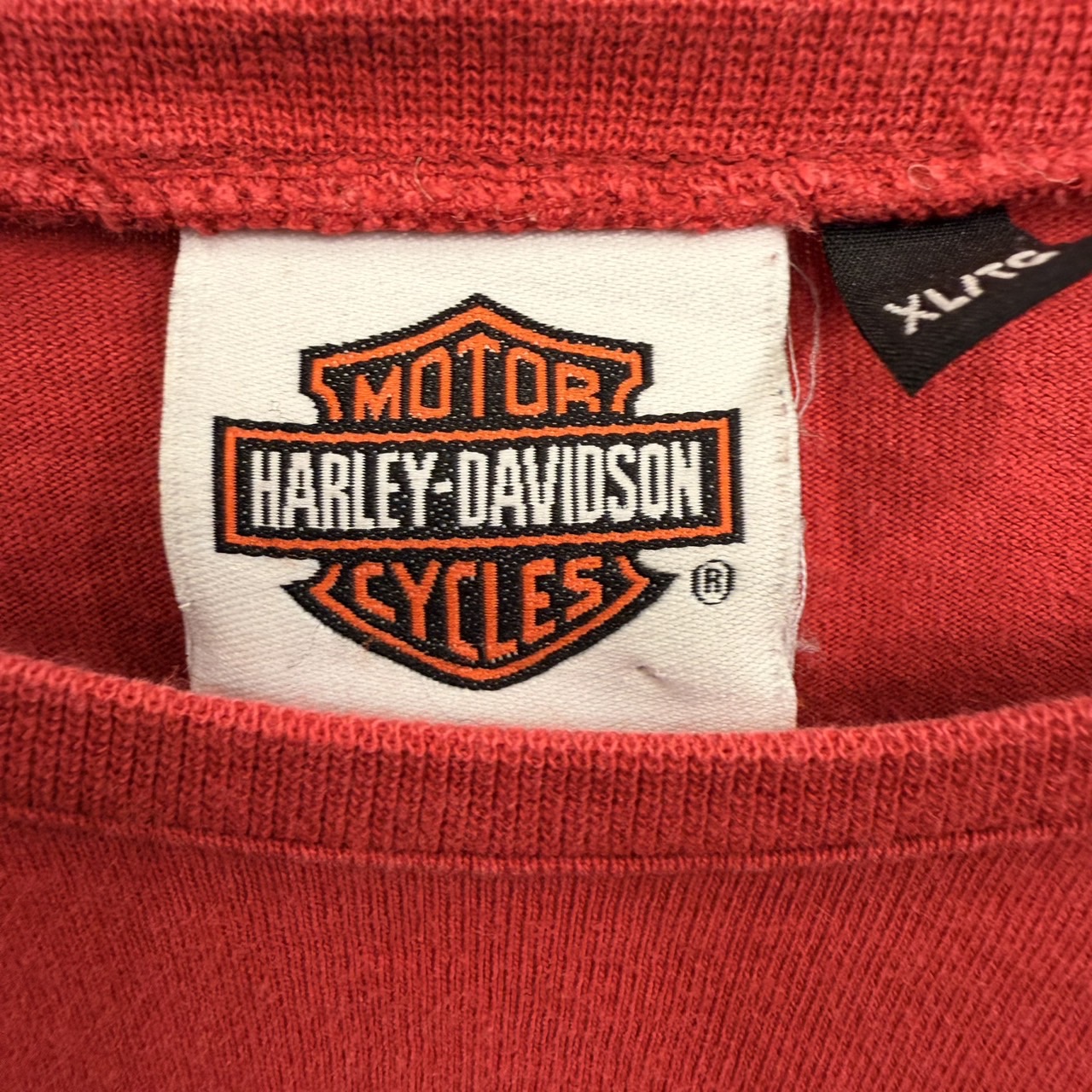 Harley-Davidson ハーレーダビッドソン 長袖モーターTシャツ XL コットン RED / 赤 - 画像 (8)