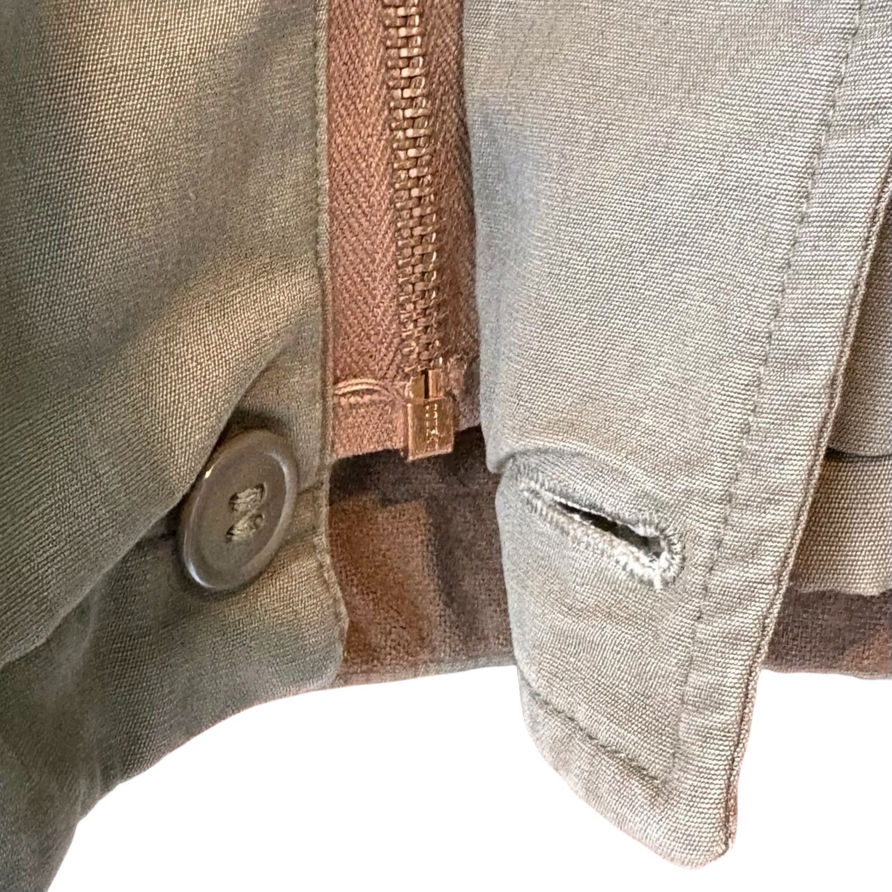 U.S.NAVY ユーエスネイビー ミリタリージャケット S 表地コットンポプリン 裏地ウール KHAKI / カーキ - 画像 (9)