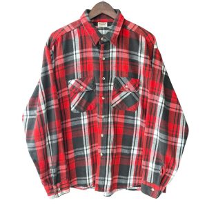 FIVE BROTHER ファイブブラザー 長袖ネルシャツ XXL コットン RED / 赤