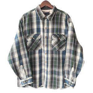 FIELD&STREAM フィールドアンドストリーム 長袖ネルシャツ XXL コットン BLUE / 青
