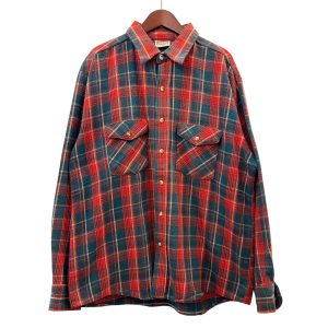 FIVE BROTHER ファイブブラザー 長袖ネルシャツ L コットン RED / 赤