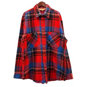 BIG MAC ビッグマック 長袖ネルシャツ L コットン RED / 赤