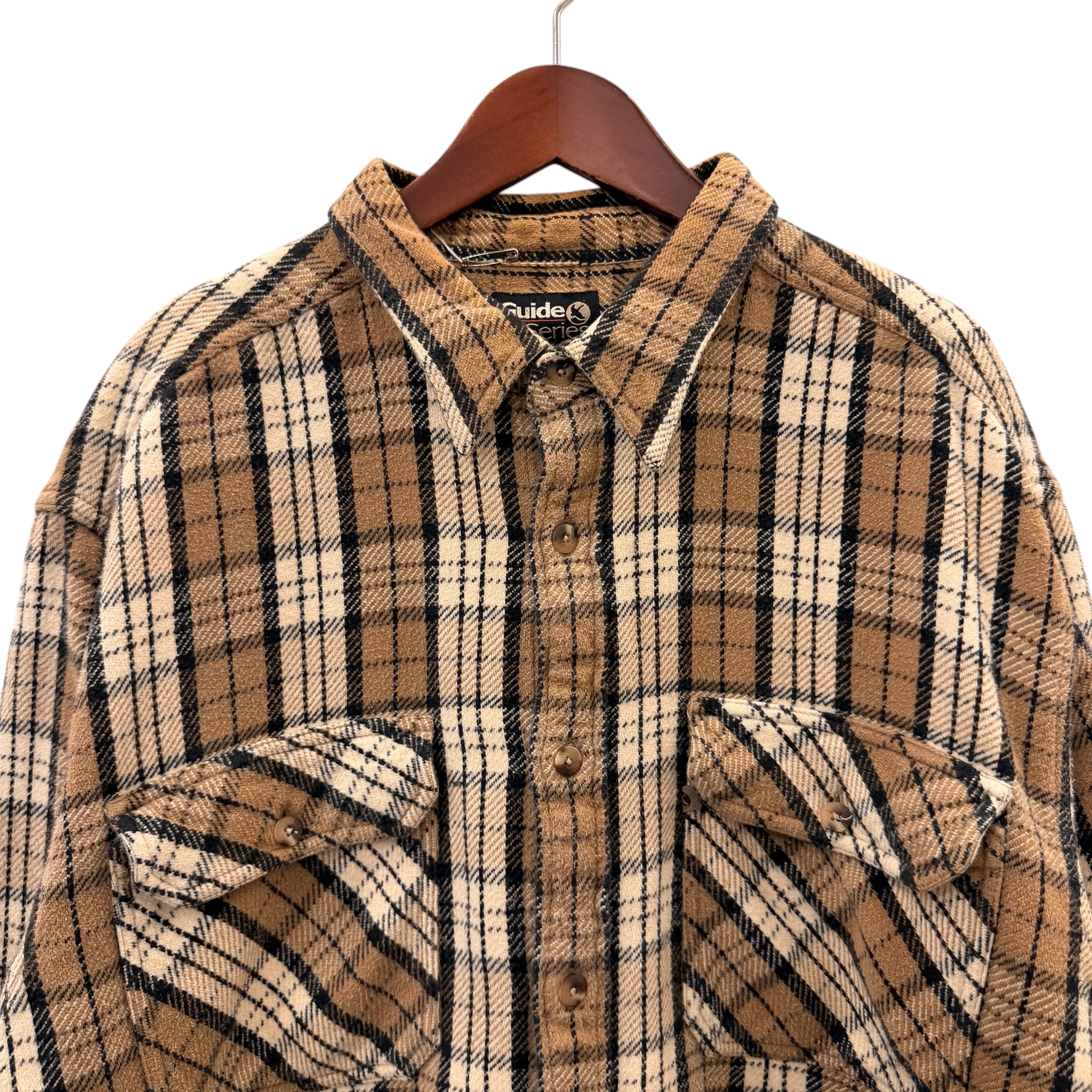 NONAME 長袖ネルシャツ L コットン BROWN / 茶 - 画像 (2)