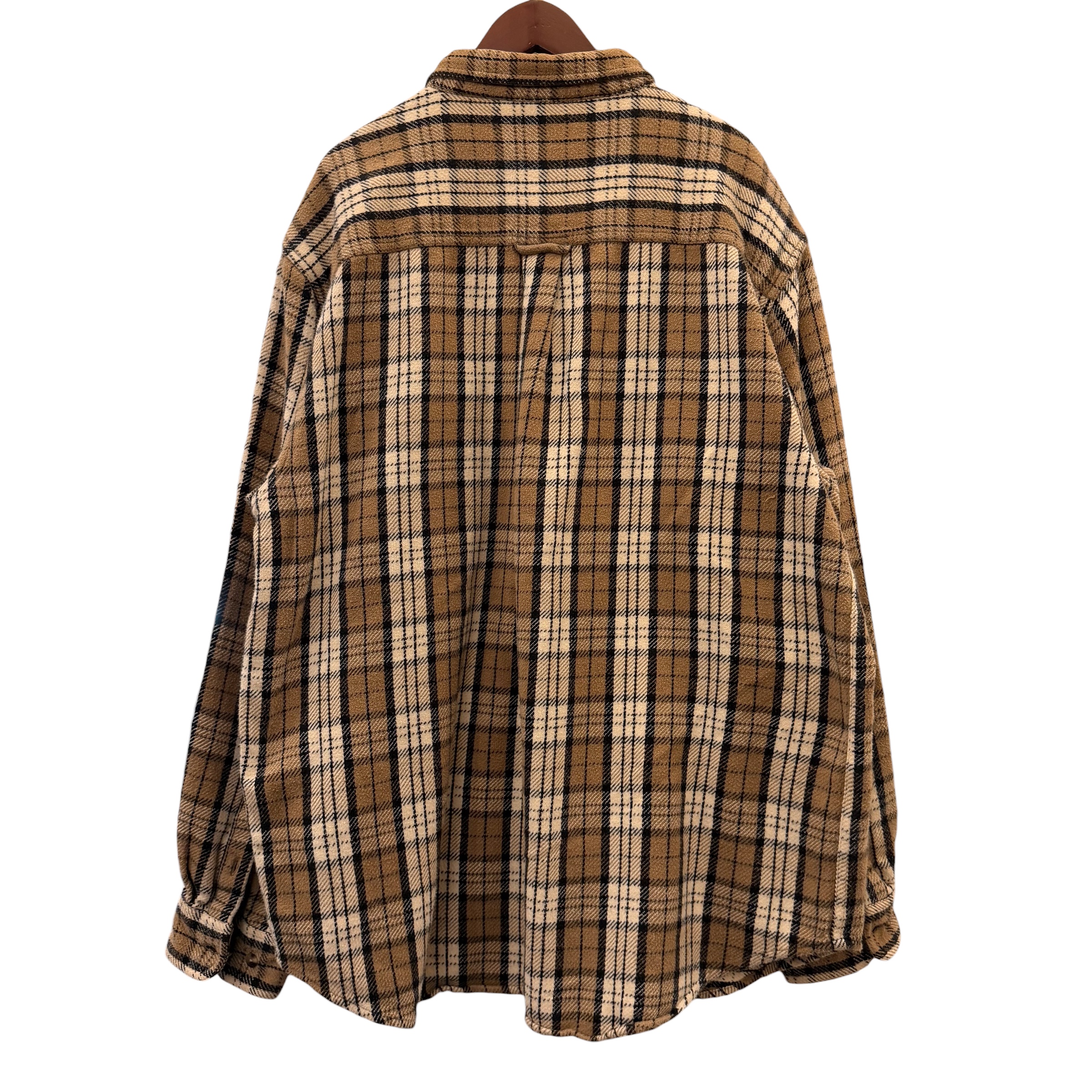 NONAME 長袖ネルシャツ L コットン BROWN / 茶 - 画像 (4)