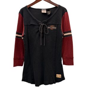 Harley-Davidson ハーレーダビッドソン モーターTシャツ XS コットン BLACK / 黒