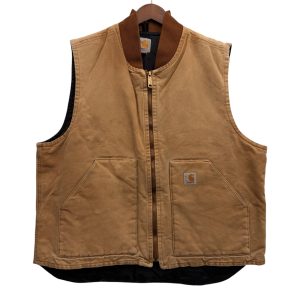 Carhartt カーハート タンクトップ/ベスト XL 表地コットン100%、裏地ナイロン100%、中綿ポリエステル100 BEIGE / ベージュ