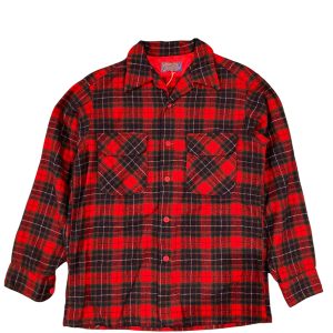 PENDLETON ペンドルトン 長袖ウールシャツ M ウール100% RED / 赤