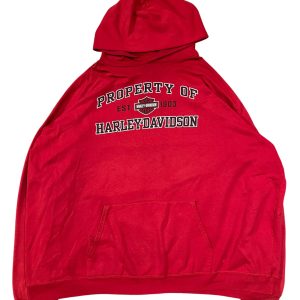 Harley-Davidson ハーレーダビッドソン ブランドパーカー 4XL コットン50%ポリエステル50% RED / 赤