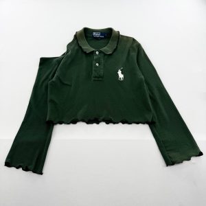 リメイク長袖ポロシャツ
